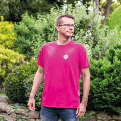Kurzarm-Shirt magenta, XL